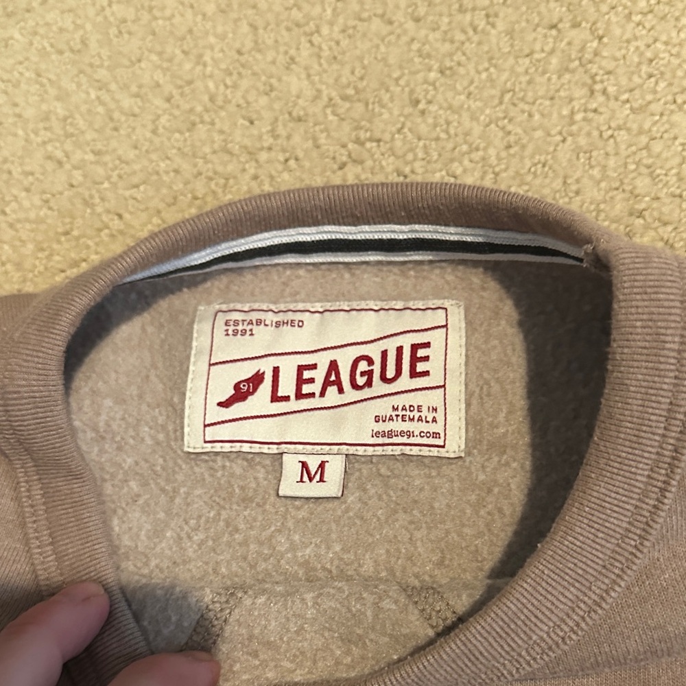 League Women's Brown Sweatshirt with Yellow Embry-Riddle Logo - Picture 2 of 3
